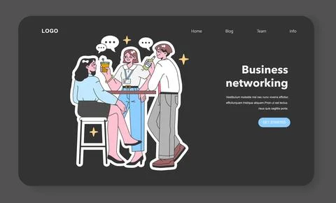 Casual networking concept. Flat vector illustration. Stock Illustration