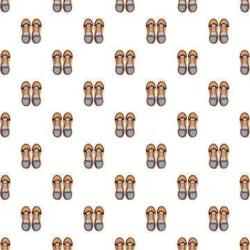Casual sneakers pattern representing modern style footwear Ilustração Stock