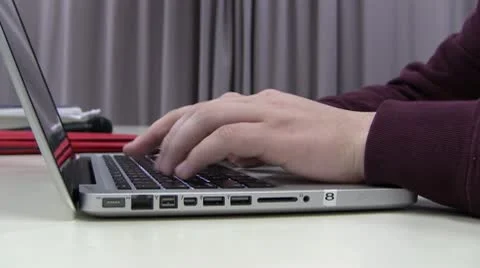 Casual Typing Stock Footage 10565616