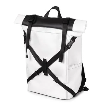 Casual white backpack Stock Photos