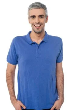 Casual young guy, studio shot Stock Photos