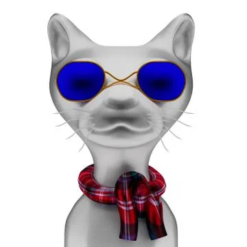 Cat 3d. Stock Illustration