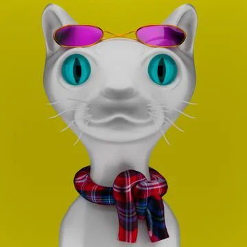 Cat 3d. Illustrazione stock