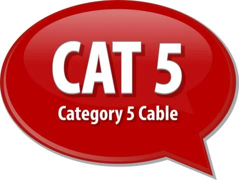 CAT 5 acronym definition speech bubble illustration イラスト素材