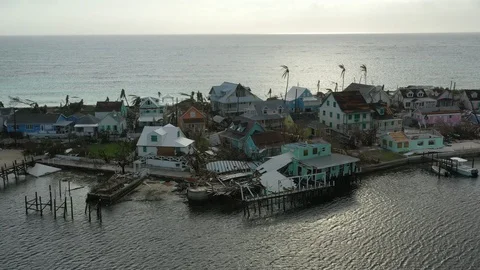 Cat 5 Hurricane Dorian ground zero Bahamas Stock Footage 118667601