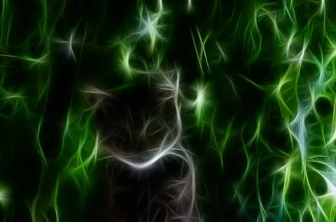 Cat. abstract wallpaper Stock Illustration
