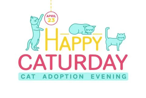Cat Adoption Event-03 Stock Illustration