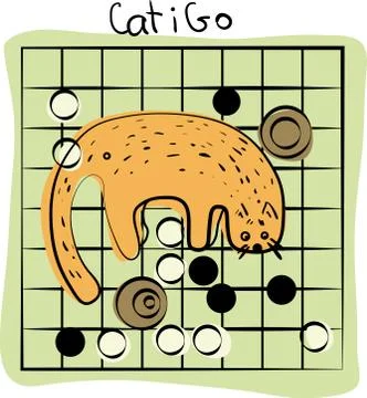 Cat and Go Stock Illustration