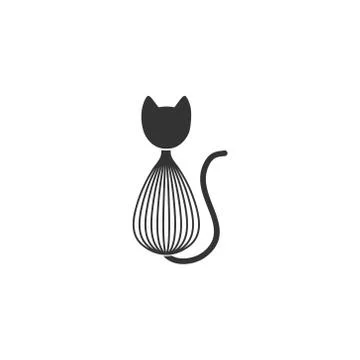 Cat and kitchen tool vector illustration Stock Illustration