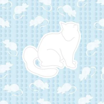 Cat and mouse Stock-Illustration