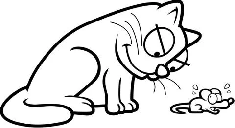 Cat and Mouse Illustrazione stock
