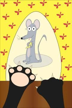 Cat and Mouse Illustrazione stock