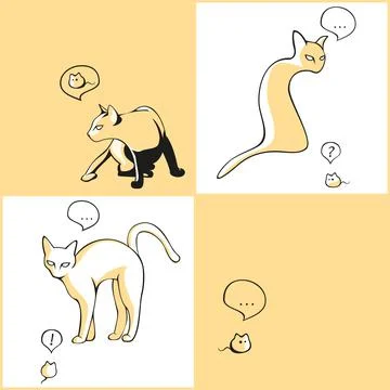 Cat and the mouse Stock Illustration