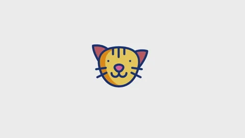 Cat Animated Icon Stock Footage 320226151