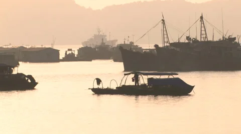 Cat Ba Harbor Vídeo Stock 33798272