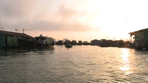 Cat Ba Harbor Traffic Stock Footage 33798330