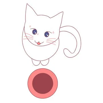 Cat Begging for Food Stock Illustration