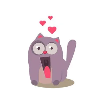 Cat Being Ecstatic Stock Illustration