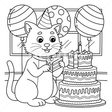 Cake Coloring Stock Illustrations – 6,409 Cake Coloring Stock  Illustrations, Vectors & Clipart - Dreamstime