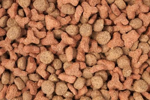 Cat biscuits or kibbles Stock Photos