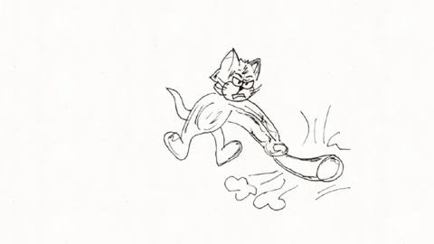 Cat Breaking Baseball Bat Video stock 287658595