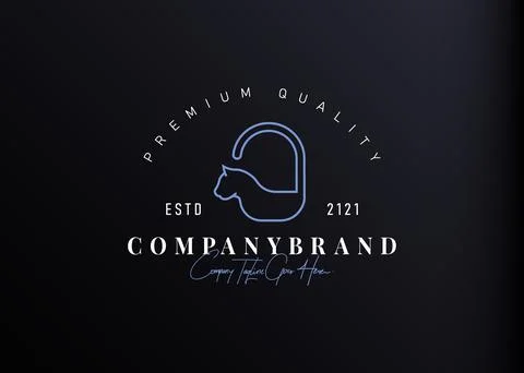 Cat cart logo design. Vector illustration of abstract cat shaped cart. Vintag Иллюстрация