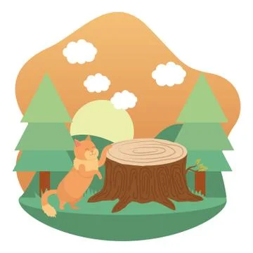 Cat cartoon design vector illustrator Stock Illustration