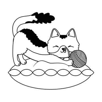Cat cartoon design vector illustrator Stock Illustration