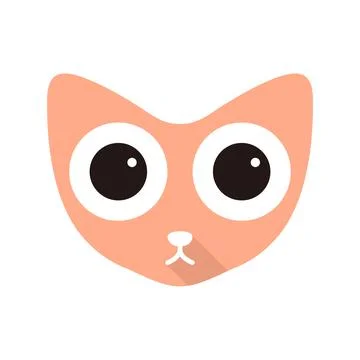 Cat cartoon face icon, vector illustration Stock-Illustration