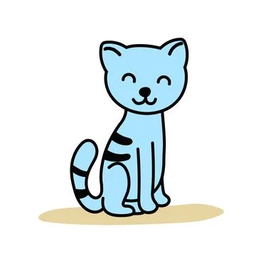Cat cartoon isolated Stock Illustration