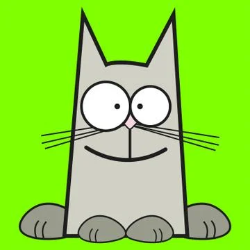 Cat in cartoon style. Stock Illustration