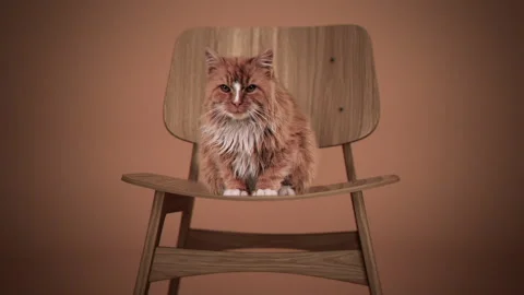 Cat on chair 스톡 동영상 264500205