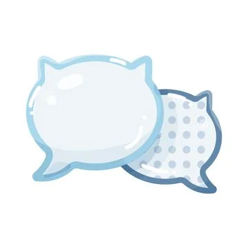 Cat chat bubble Stock Illustration