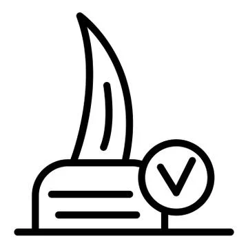 Cat claw icon, outline style Stock Illustration