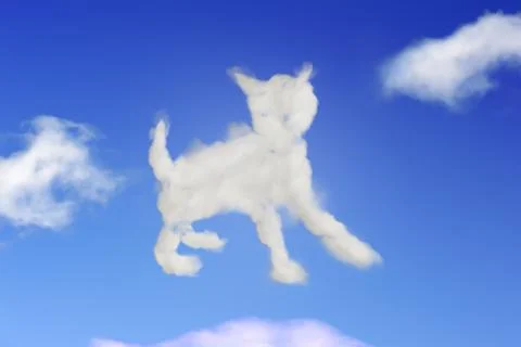 Cat clouds Illustrazione stock