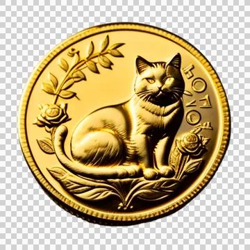 Cat coin Stock Illustration
