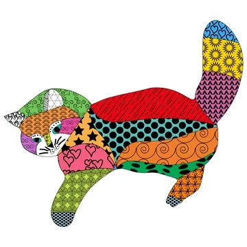 Cat colored Stock Illustration