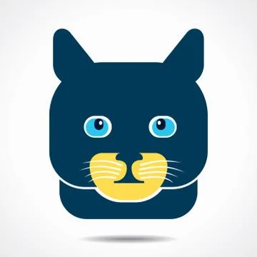 Cat creative face stock vector Stock Illustration