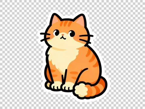 Cat cute  - Sweet Orange Kitty Illustration Stock Illustration