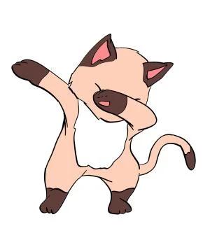 Cat Dab Dance - Cat Dabbing Cartoon Stock Illustration