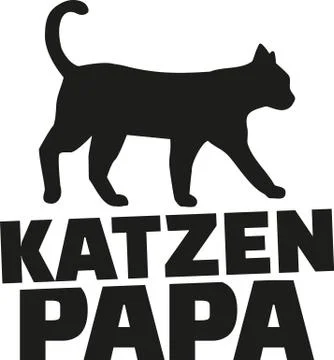 Cat dad Stock Illustration