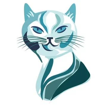 Cat Drawing and Vector Illustration Stock Illustration