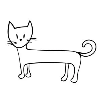 Cat drawn Stock Illustration