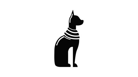 Cat egypt icon animation Stock Footage 156236675