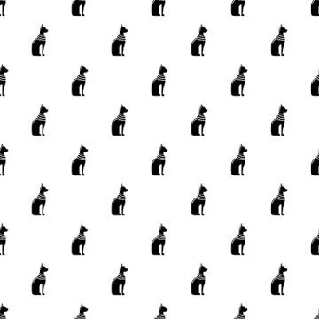 Cat egypt pattern vector seamless Stockillustratie