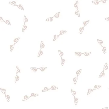 Cat eye sunglasses frame glyph seamless pattern Stock Illustration