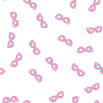 Cat eye sunglasses frame vector seamless pattern Stock Illustration