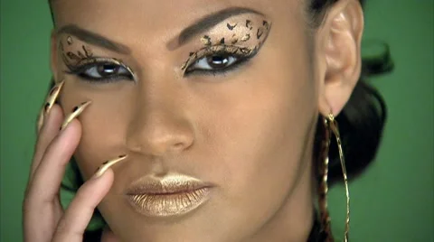 Cat eyes full face look 04 Video stock 8511725