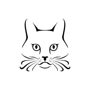 Cat Face Illustration Stock Illustration