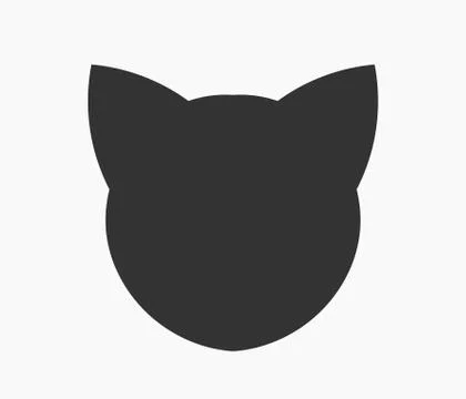 Cat face shape icon. Vector illustration. Stock Illustration